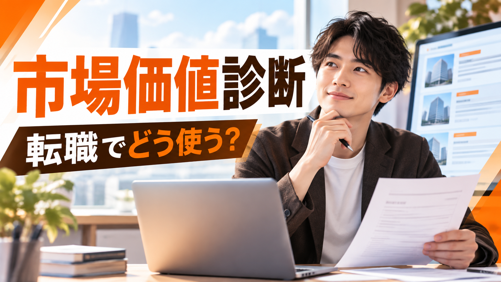 市場価値診断を使いながら転職の方向性を考える20代の会社員