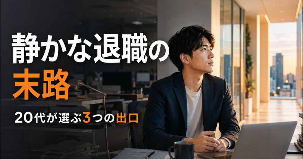 静かな退職の末路と20代が選ぶ3つの出口